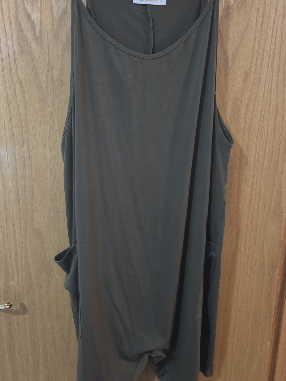 Relaxed Olive Jumpsuit with Side Pockets